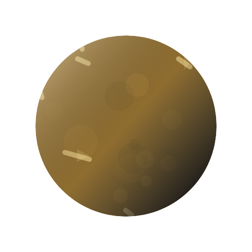 Gold moon with bright mineral seams