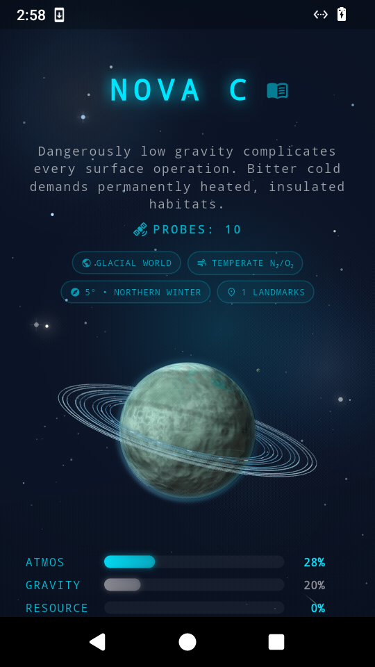 A pale ringed world shown in the orbital scanner