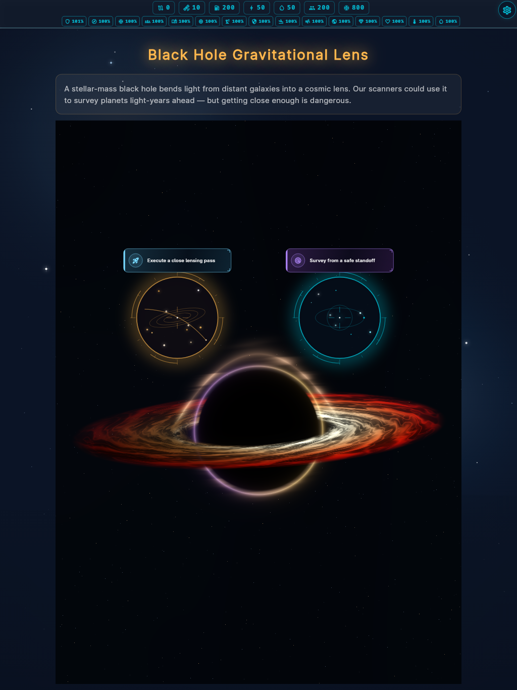 Black Hole Gravitational Lens on iPad