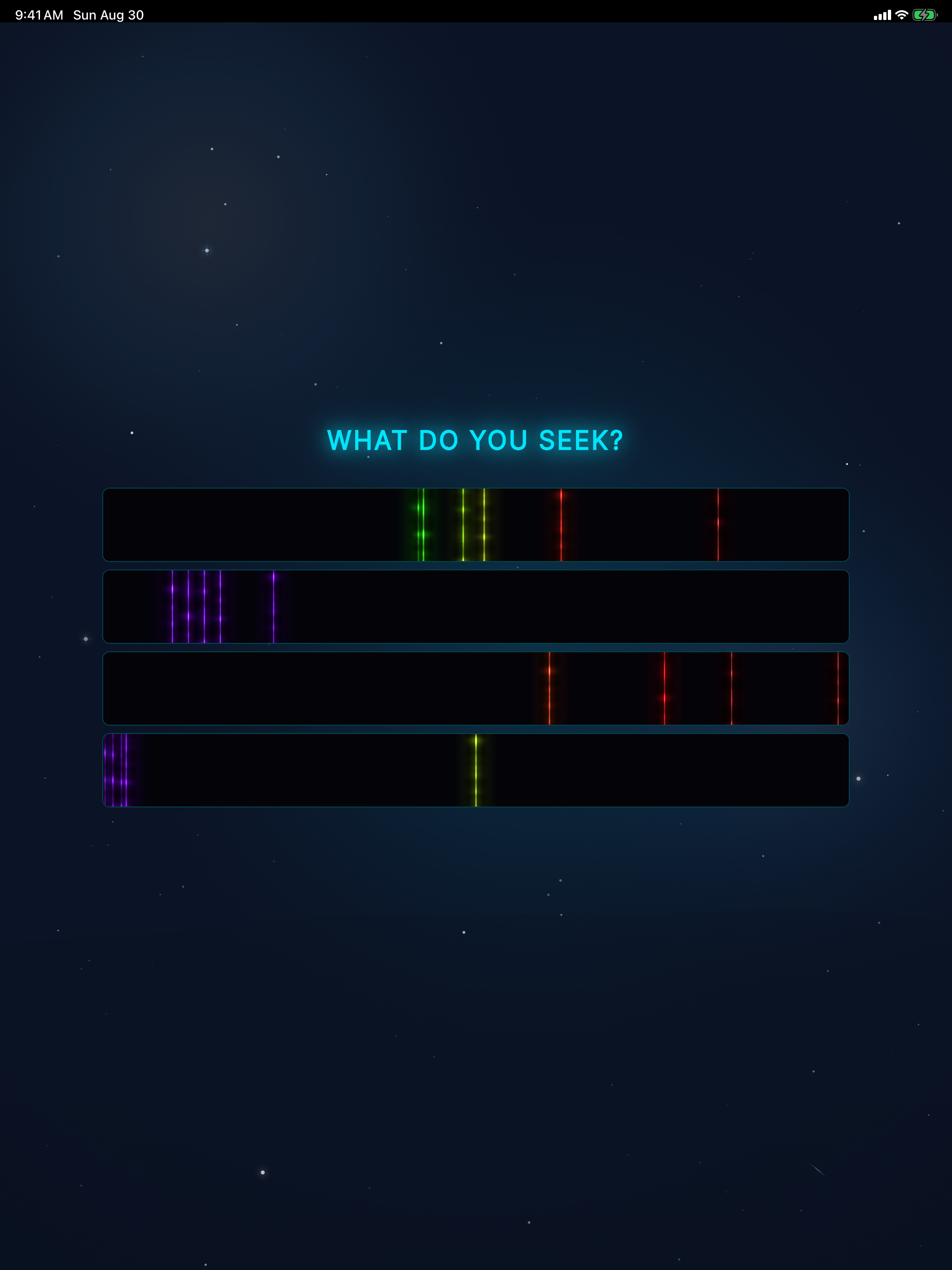 Alien signal puzzle on iPad