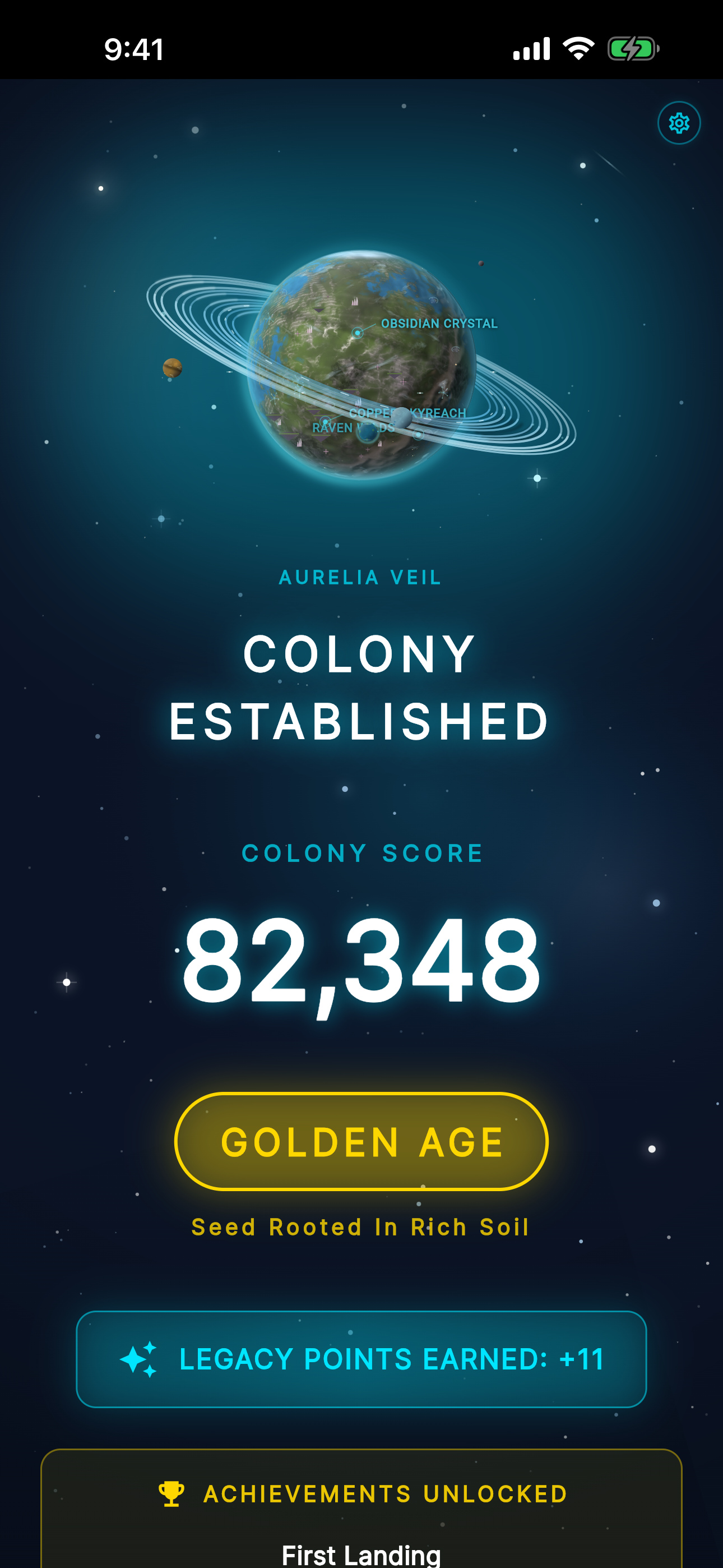 Established colony report on iPhone