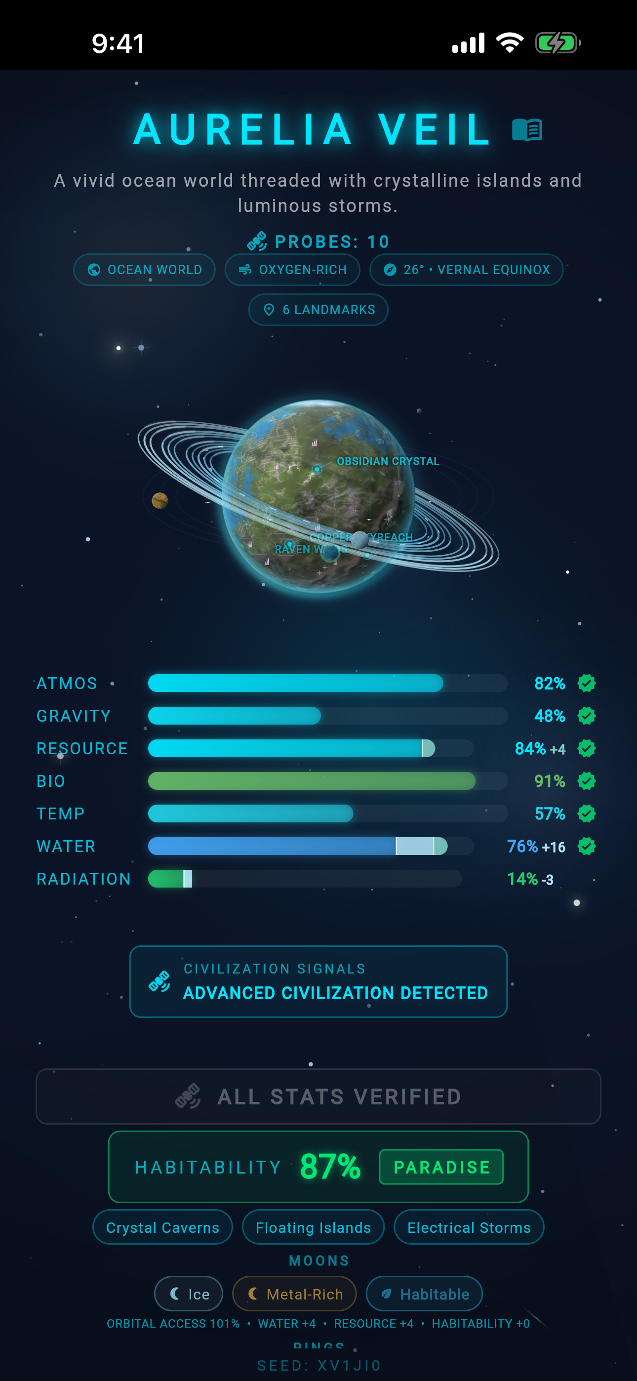 Procedural planet scan on iPhone