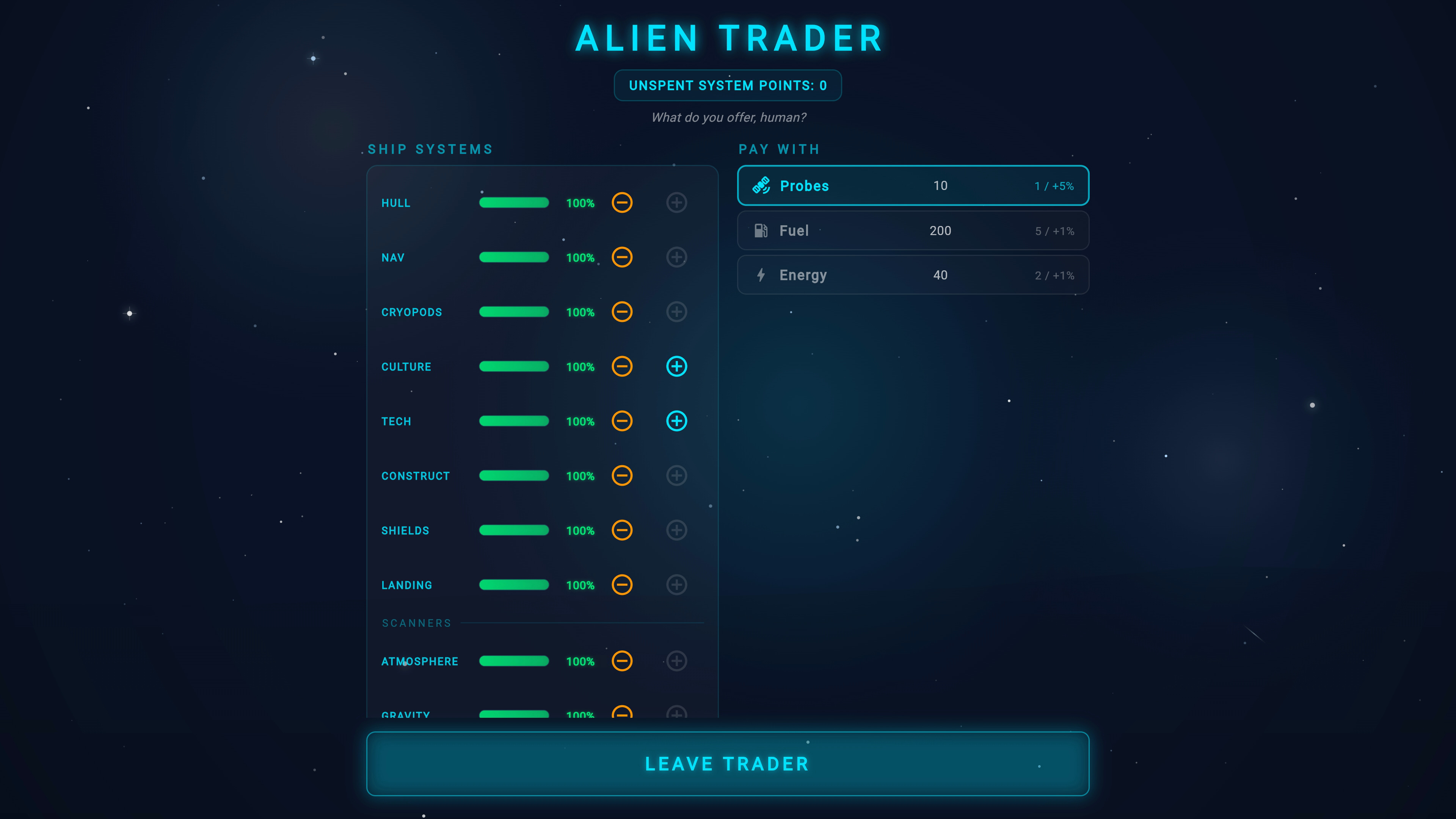 Alien Trader encounter