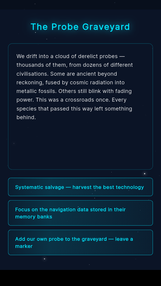 Encounter event — The Probe Graveyard